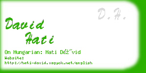 david hati business card